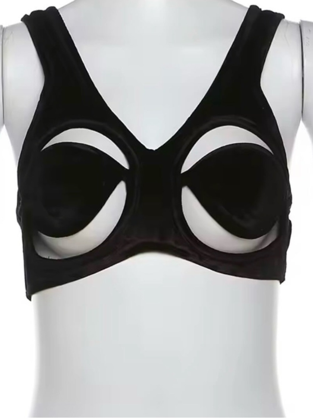 Cutout Support crop top— Black
